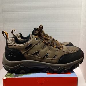 Ozark Trail Men's Waterproof Hiking Shoes Size 7 Low Hiker Taupe Leather NEW